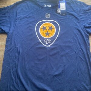 NHL Navy and Gold Short Sleeve Tee